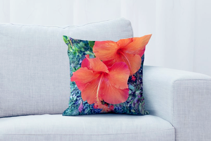 "CHINESE HIBISCUS" THROW PILLOW