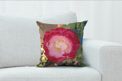 "DEEP PURPLE ROSE" THROW PILLOW