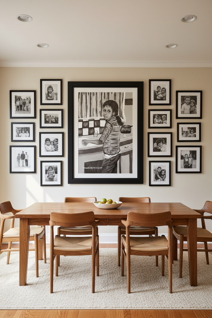 Dishwashing Blues – Family Dining Gallery Wall Mono